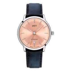 Montre EDMOND saumon argenté cuir 1977P01156 - 1977
