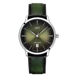 Montre EDMOND vert argenté cuir 1977P01177 - 1977