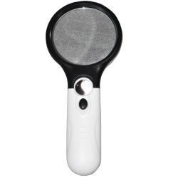 Loupe de poche éclairante à LED - Blanc / Noir - 19 cm