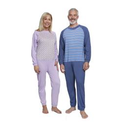 Pyjama grenouillère hiver long adulte Benefactor - Taille : 5 - Gris chiné motif - 5