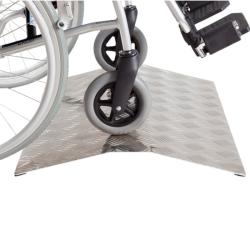 Rampe de seuil en aluminium non pliable - 40 mm - Norme ERP - Aluminium - Poids max supporté : - 250 kg