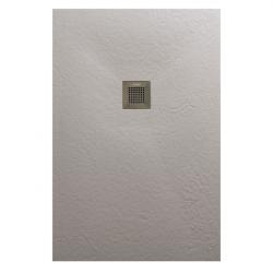 Receveur de douche souple Solidsoft Square drain - Blanc - 3 cm