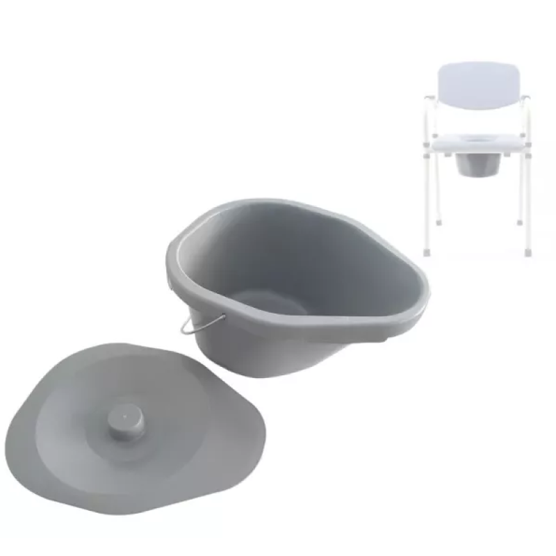 Seau avec couvercle et anse pour chaise percée Warwick et Derby - 34 cm