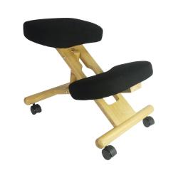 Siège assis genoux ergonomique à roulettes noir en mousse - Noir - 150 kg
