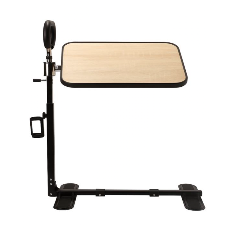 Table d'appoint avec poignée d'appui réglable en hauteur - Noir - 40,5 cm