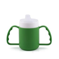 Tasse isotherme 2 anses avec couvercle - Rouge - 8 cm