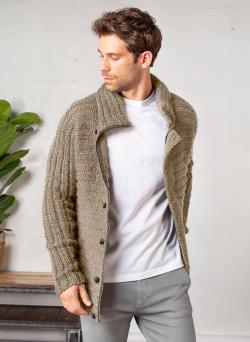 Fiche modèle - Veste zippée col montant Axel - Bergère de France