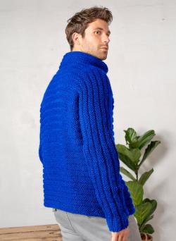 Fiche modèle - Veste zippée col montant Anthony - Bergère de France