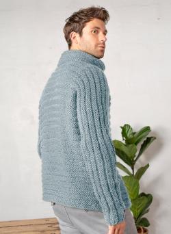 Fiche modèle - Veste zippée col montant Arnaud - Bergère de France