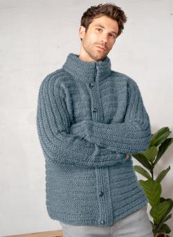 Fiche modèle - Veste zippée col montant Amaury - Bergère de France