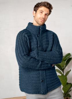 Fiche modèle - Veste zippée col montant Allan - Bergère de France