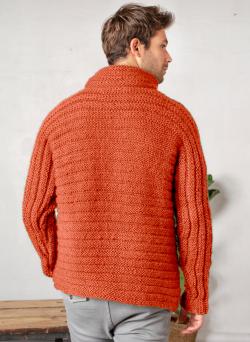 Fiche modèle - Veste zippée col montant Auguste - Bergère de France