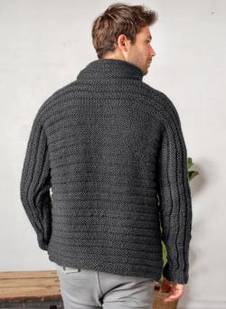 Fiche modèle - Veste zippée col montant Alexis - Bergère de France