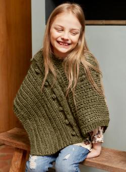 Fiche modèle - Poncho à torsades Diane - Bergère de France
