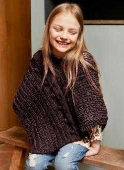 Fiche modèle - Poncho à torsades Darcy - Bergère de France