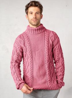 Fiche modèle - Pull à torsades col roulé Ingo - Bergère de France