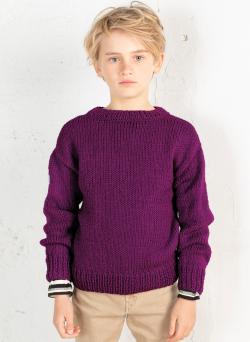 Fiche modèle - Pull col rond Sylvestre - Bergère de France