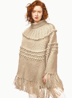 Fiche modèle - Poncho Sarah - Bergère de France