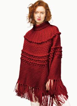 Fiche modèle - Poncho Sonia - Bergère de France