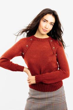 Fiche modèle - Pull raglan fantaisie Elena - Bergère de France