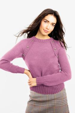 Fiche modèle - Pull raglan fantaisie Elise - Bergère de France