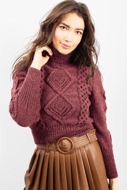 Fiche modèle - Pull à torsades ajourées Blanche - Bergère de France