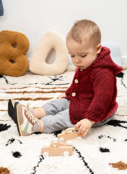 Fiche modèle - Duffle Coat bébé Sacha - Bergère de France