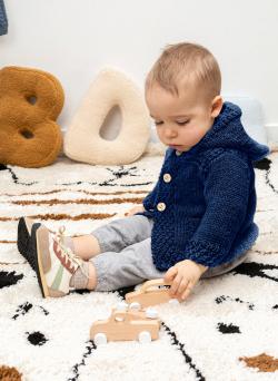 Fiche modèle - Duffle Coat bébé Sonic - Bergère de France