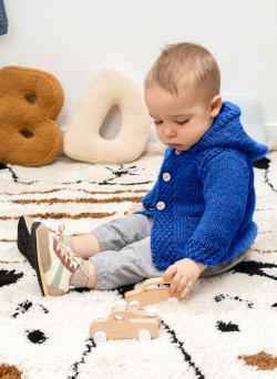 Fiche modèle - Duffle Coat bébé Samuel - Bergère de France