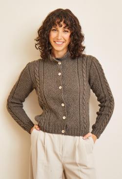 Fiche modèle - Gilet à torsades Isaline - Bergère de France