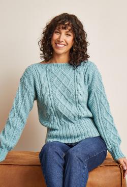 Fiche modèle - Pull à torsades Diane - Bergère de France