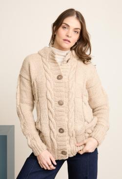 Fiche modèle - Veste à torsades Babeth - Bergère de France
