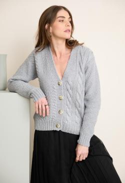 Fiche modèle - Gilet patchwork de points Irina - Bergère de France