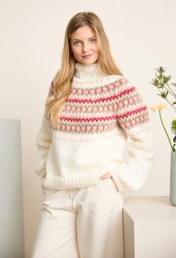 Fiche modèle - Pull jacquard circulaire Ambre - Bergère de France