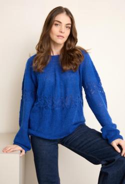 Fiche modèle - Pull top down ajouré Elise - Bergère de France