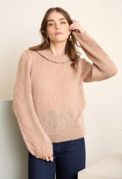 Fiche modèle - Pull col à volants Flora - Bergère de France