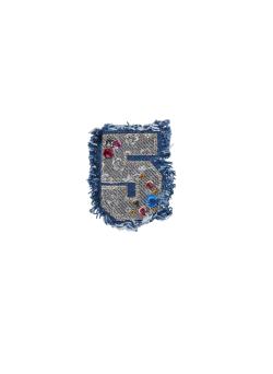 Ecusson Thermocollant chiffre cinq - Bergère de France