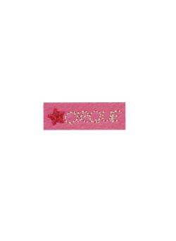 Écusson rectangle feutrine brodée rose - Bergère de France