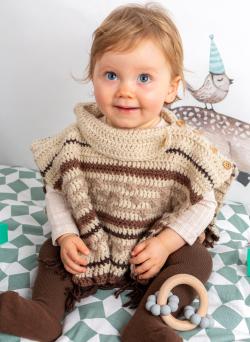 Fiche modèle - Poncho à franges au crochet - Bergère de France