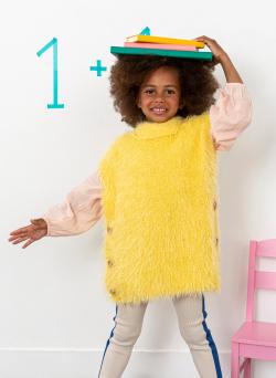 Fiche modèle - Poncho au point mousse Anaïs - Bergère de France