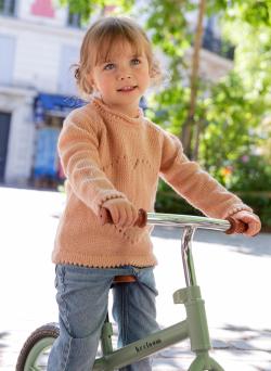 Fiche modèle - Pull raglan ajouré cœur Berthe - Bergère de France