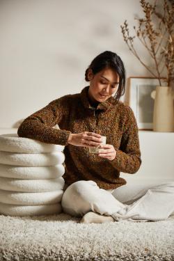 Fiche modèle - Pull col polo zippe Maud - Bergère de France