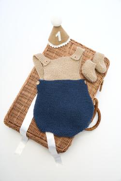 Fiche modèle - Bloomer à bretelles et chaussons Illan - Bergère de France