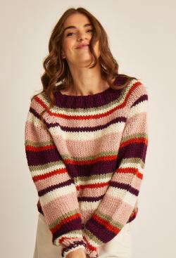 Fiche modèle - Pull top down Anya - Bergère de France