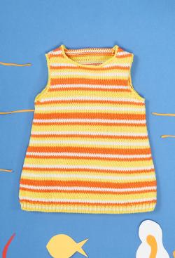 Fiche modèle - Robe rayée Cleo - Bergère de France
