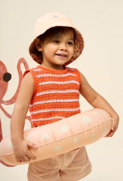 Fiche modèle - Top rayé au crochet Simone - Bergère de France