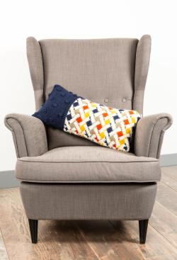 Fiche modèle - Coussin rectangle jacquard Samy - Bergère de France