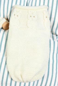 Fiche modèle - Cocon de naissance à torsades hiboux Benjamin - Bergère de France