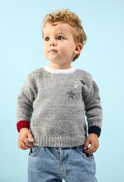 Fiche modèle - Pull col rond Boris - Bergère de France