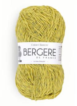Fil à tricoter - COTON CHANVRE JAUNE - Bergère de France